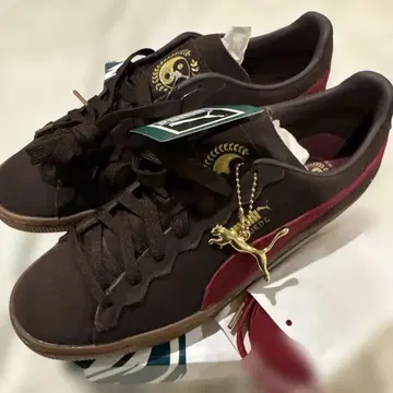PUMA 스웨이드 브라운/버건디 스니커즈
