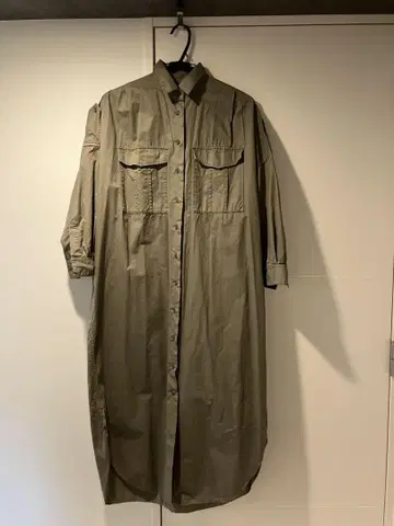 저널 스탠다드 셔츠 원피스 밀리터리 카키