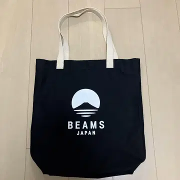 BEAMSJAPAN 빔즈 로고 토트백 블랙