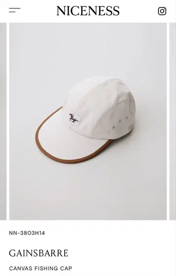 GAINSBARRE CANVAS FISHING CAP NN-3803H14