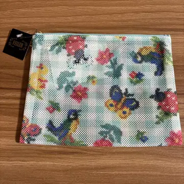 페일러 하이디 체크 메쉬 파우치 완판템 페일 그린