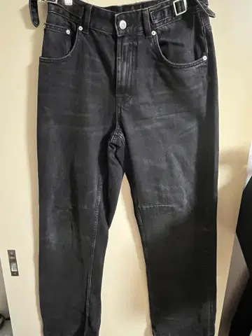 ZARA 블랙 스트레이트 데님 팬츠