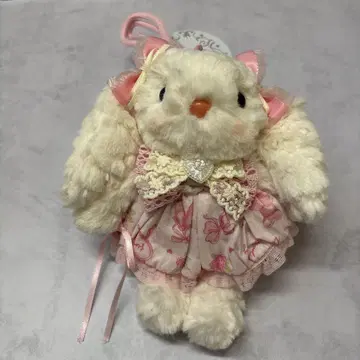 [ 새상품 ] 토끼 봉제 인형 1 핑크 리본