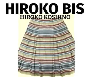 HIROKO BIS 스트라이프 미디 스커트