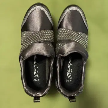 누디 워크 그레이 스팽글 스니커즈 24.5cm