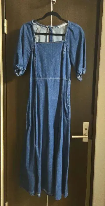 ZARA 데님 블루 맥시 길이 원피스