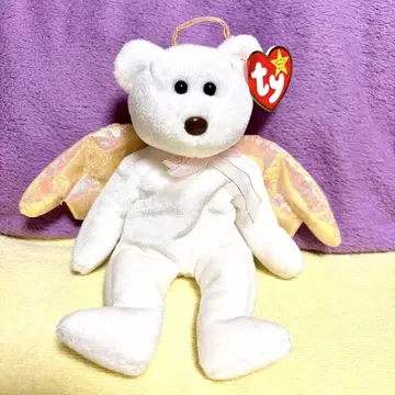 [ 택 포함 새상품 ] TY 봉제 인형 화이트 곰 엔젤 날개 엔젤
