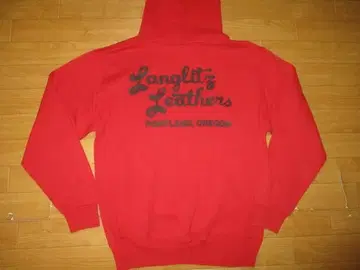 90년대 LANGLITZ LEATHERS 랑그리츠 가죽 후드티 M
