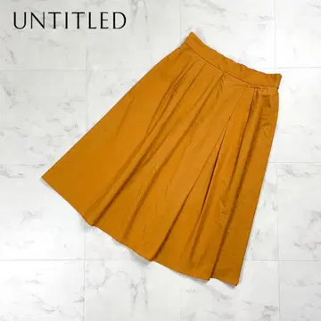 새상품급 UNTITLED 턱 플레어 스커트 오렌지 사이즈 2*HD1019