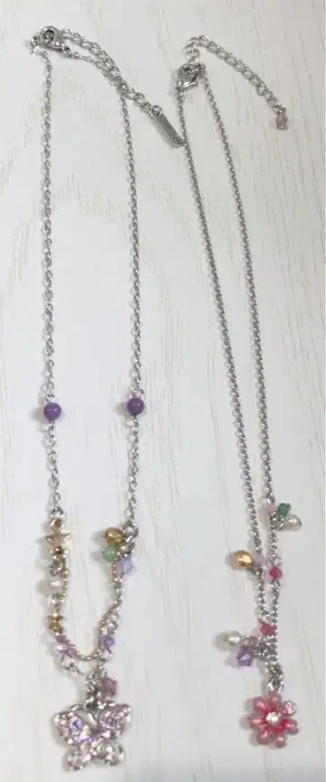 ANNA SUI 나비와 꽃 목걸이