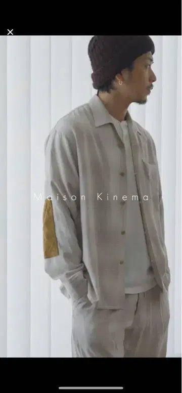 MAISON KINEMA Rayon check shirt