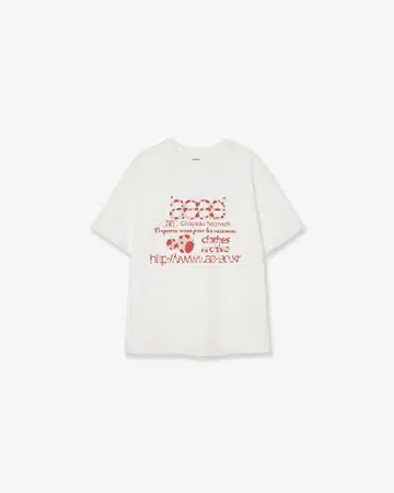 aeae WEB LOGO T-SHIRTS [STRAWBERRY]