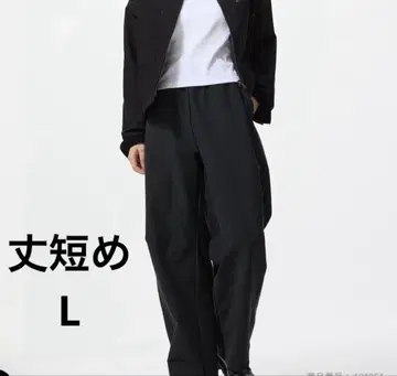유니클로 저지 커브 팬츠 (짧은 기장) 블랙 L