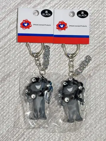 블랙 미야쿠미야쿠 참 포함 입체 키링 PVC 2개 세트