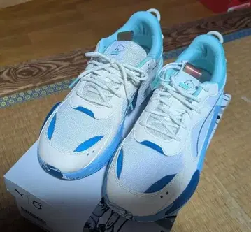 PUMA RS-x 화이트/블루 스니커즈