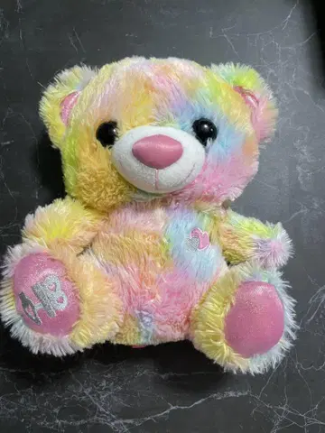 컬러풀 곰 봉제 인형 약 30cm