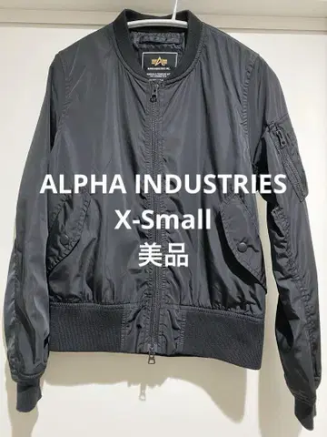ALPHA INDUSTRIES MA-1 블랙 블루종 X-Small
