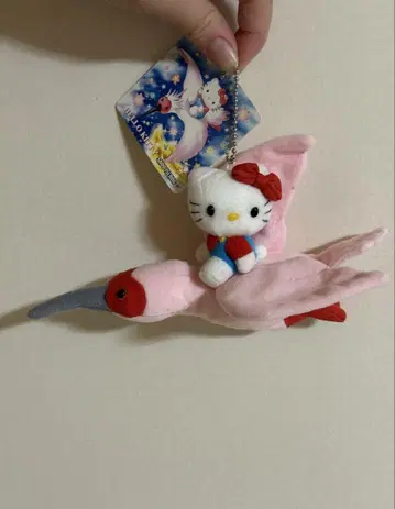헬로키티 지역 한정 키티 봉제 인형 키링 도키 레트로