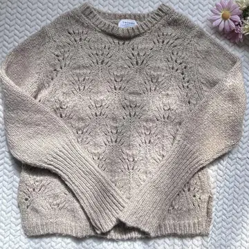 알파카 SNOBBY sheep 손뜨개질풍 스웨터 44 라메 울