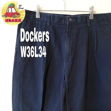 USA 구제 의류 DOCKERS 치노 팬츠 W36 L34 네이비 투 턱