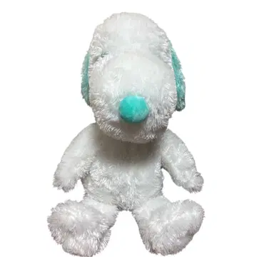 스누피 봉제 인형 화이트/민트 그린