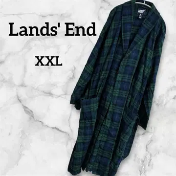 랜즈엔드 체크 무늬 우먼 로브 XXL