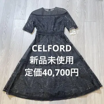 [새상품] CELFORD 블랙 A라인 드레스 36