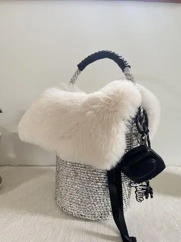 meong blue 퍼 사이잘 백