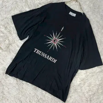 TRUSSARDI T셔츠 반팔 블랙 로고T셔츠