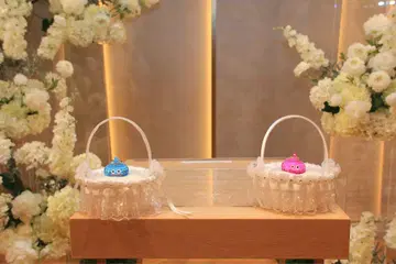 슬라임형 반지 필로우 파랑 핑크