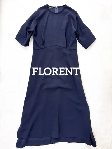 FLORENT 플로렌트 하프 슬리브 롱 원피스 슬릿