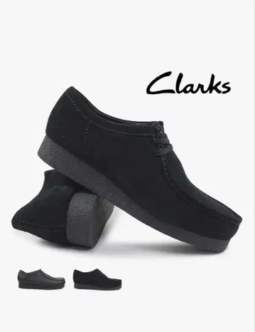 Clarks 블랙 모카신 스웨이드 신발