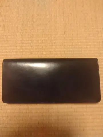 il bussetto 다크 블루 가죽 장지갑