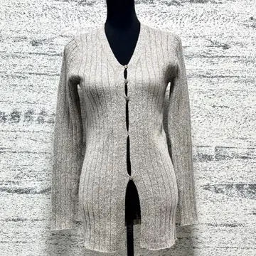 louren 플레이팅 니트 가디건