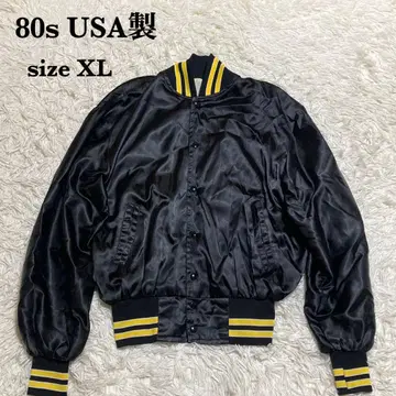 80s 바시티 자켓 스타터 XL USA제 블랙 나일론 자켓