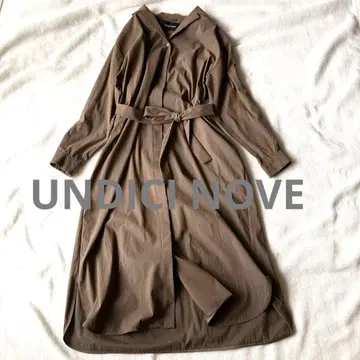 UNDICI NOVE 셔츠 원피스 롱 기장 리본 일본제 루즈핏