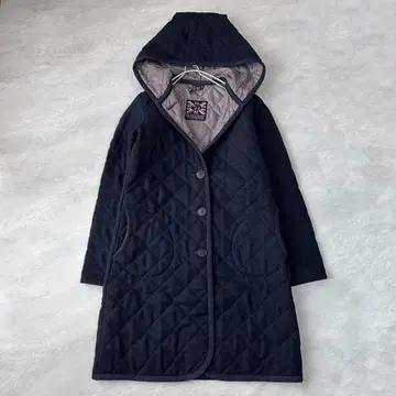 LAVENHAM 라벤햄 퀼팅 울 코트 네이비 영국제