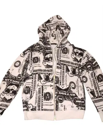 JOYRICH 달러 지폐 패턴 후드티