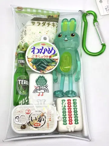 [ 술 마시는 토끼 ] 가챠 파우치 끈 그린 TERRA 맥주 리치봉