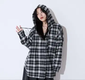 체크 BIG 후디 지나시스 미사용 새상품 이번 시즌 신상