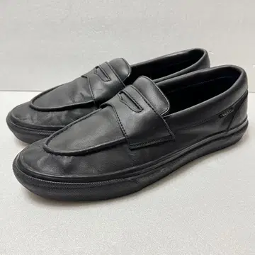 VANS 블랙 리얼 가죽 로퍼 27.5cm