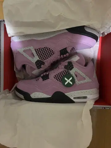 Central cee 착용 Jordan 4 Retro Orchid 핑크