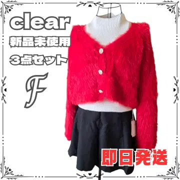 [ clear ] 3종 세트 가디건 스커트 터틀넥 free 사이즈
