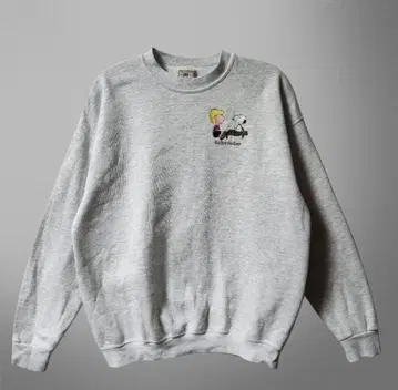 90s 리 스누피 캐릭터 맨투맨 그레이 USA XL