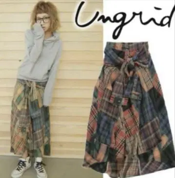 Ungrid 빈티지 플란넬 셔츠 롱 스커트