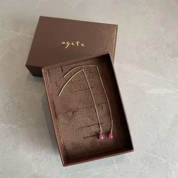 컨디션 최상 agete 아가트 귀걸이 루비 10K