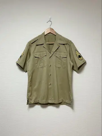 60s-70s U.S.ARMY 밀리터리 셔츠 오픈 카라 셔츠