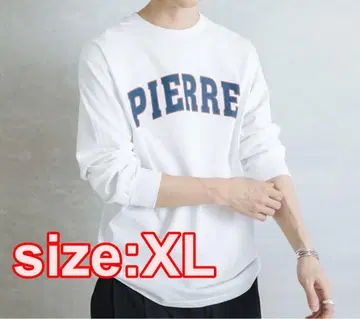 PIERRE 로고 긴팔 티셔츠 XL