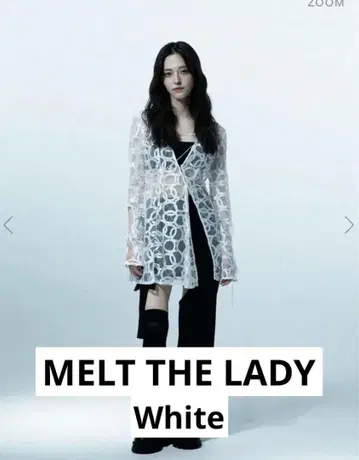 MELT THE LADY lace sheer hook tops/White