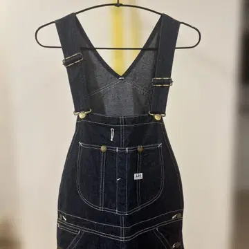 리 다크 데님 오버롤
